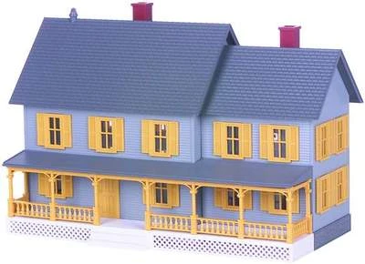 MTH RailKing 30-9001 O Gauge Country House Gray With Yellow Shutters - NOS 1 MTH RailKing 30-9001 O Gauge Country House Gray With Yellow Shutters - NOS