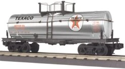 MTH RailKing 30-7379 O Gauge Single Dome Chrome Tank Car Texaco 674 - NOS