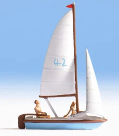 Noch 16824 HO Scale Figures Sail Boat With 2 Figures