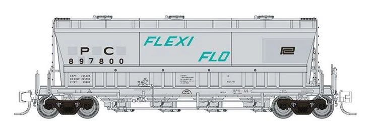 Rapido Trains 533005A N Scale PD3500 Flexi Flo Covered Hopper Penn Central (ex NYC) PC # Varies 1 Rapido Trains 533005A N Scale PD3500 Flexi Flo Covered Hopper Penn Central (ex NYC) PC # Varies