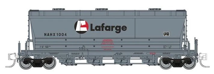 Rapido Trains 533011A N Scale PD3500 Flexi Flo Covered Hopper Lafarge NAHX # Varies 1 Rapido Trains 533011A N Scale PD3500 Flexi Flo Covered Hopper Lafarge NAHX # Varies