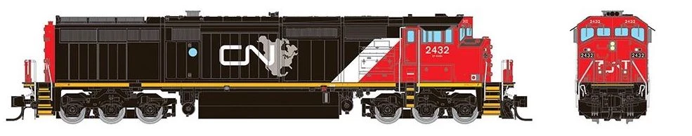 Rapido Trains 540541 N Scale GE Dash 8-40CM Canadian National North American CN 2432 With DCC Sound 2 Rapido Trains 540541 N Scale GE Dash 8-40CM Canadian National North American CN 2432 With DCC Sound - Image 2