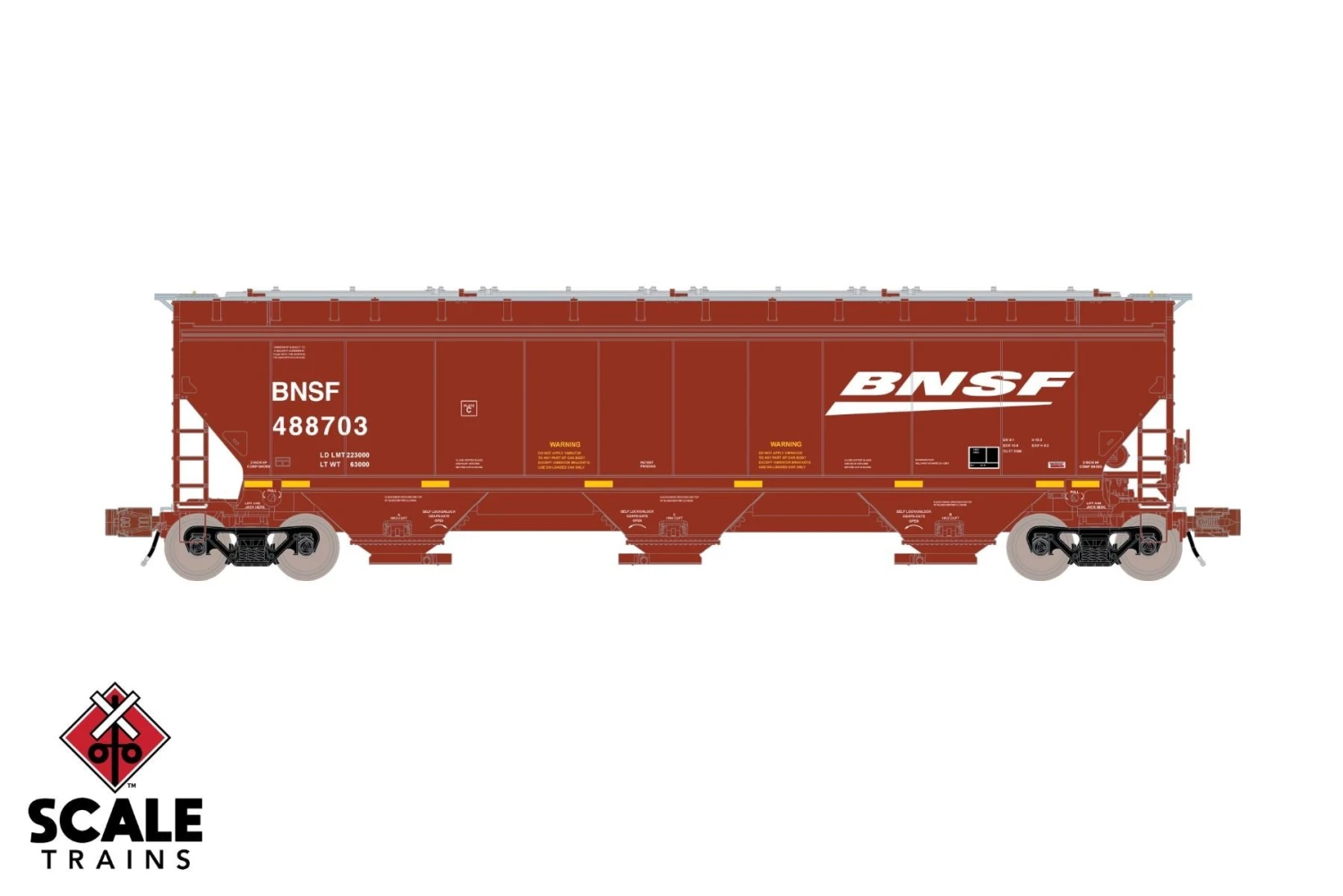 ScaleTrains 33234 Rivet N Scale Gunderson 5188 Covered Hopper BNSF 488703 1 ScaleTrains 33234 Rivet N Scale Gunderson 5188 Covered Hopper BNSF 488703