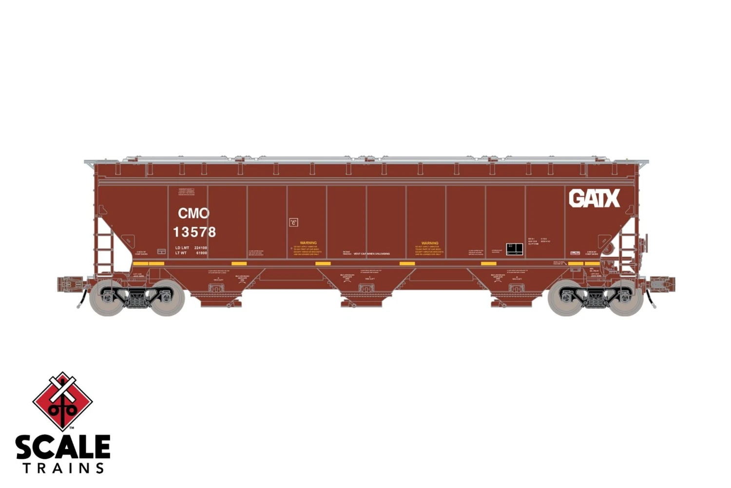 ScaleTrains 33238 Rivet N Scale Gunderson 5188 Covered Hopper GATX CMO 13578 2 ScaleTrains 33238 Rivet N Scale Gunderson 5188 Covered Hopper GATX CMO 13578 - Image 2