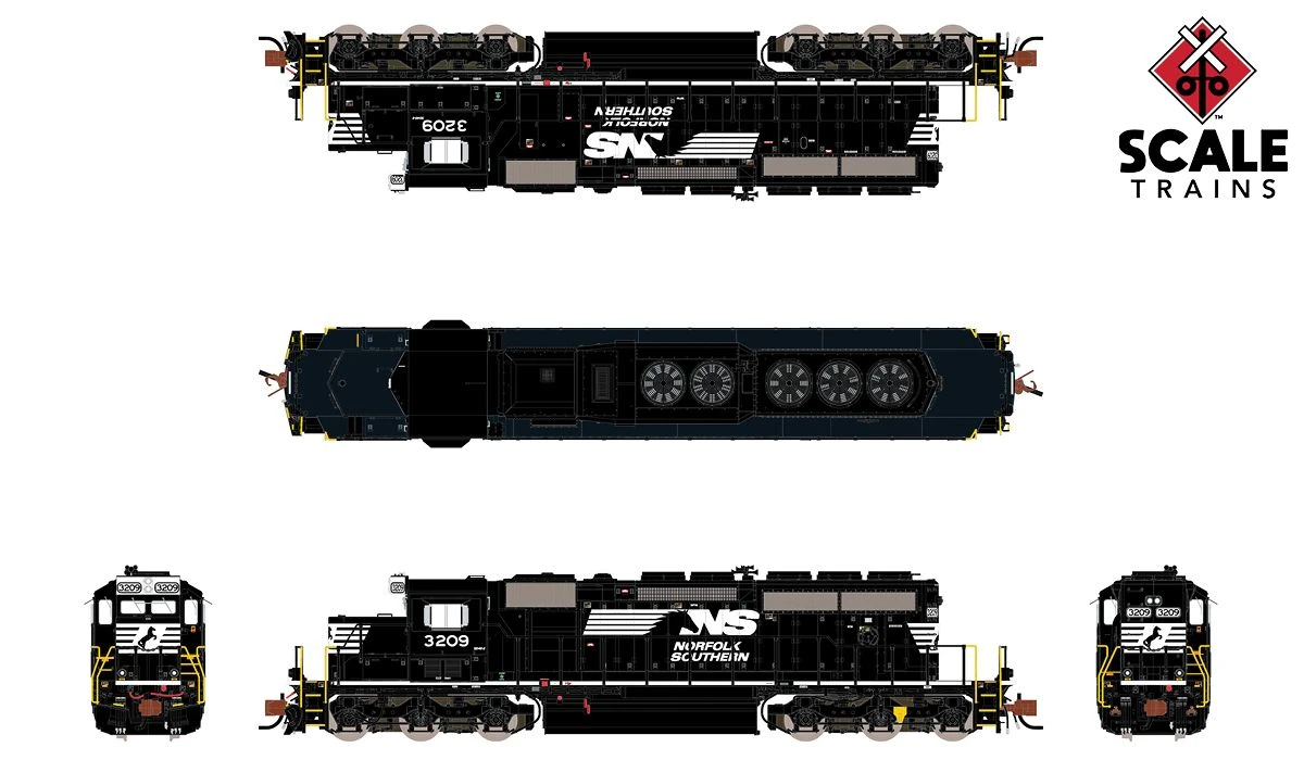 ScaleTrains 33773 Rivet N Scale EMD SD40-2 Norfolk Southern NS 3216 DCC And LokSound 2 ScaleTrains 33773 Rivet N Scale EMD SD40-2 Norfolk Southern NS 3216 DCC And LokSound - Image 2