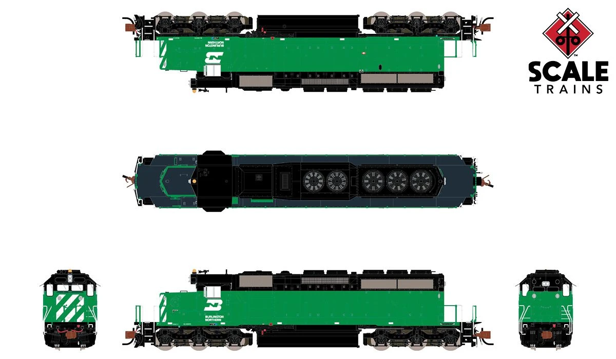 ScaleTrains 33792 Rivet N Scale EMD SD40-2 Burlington Northern BN 8019 2 ScaleTrains 33792 Rivet N Scale EMD SD40-2 Burlington Northern BN 8019 - Image 2