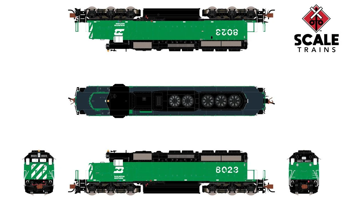 ScaleTrains 33793 Rivet N Scale SD40-2 Burlington Northern BN 8023 DCC LokSound 2 ScaleTrains 33793 Rivet N Scale SD40-2 Burlington Northern BN 8023 DCC LokSound - Image 2