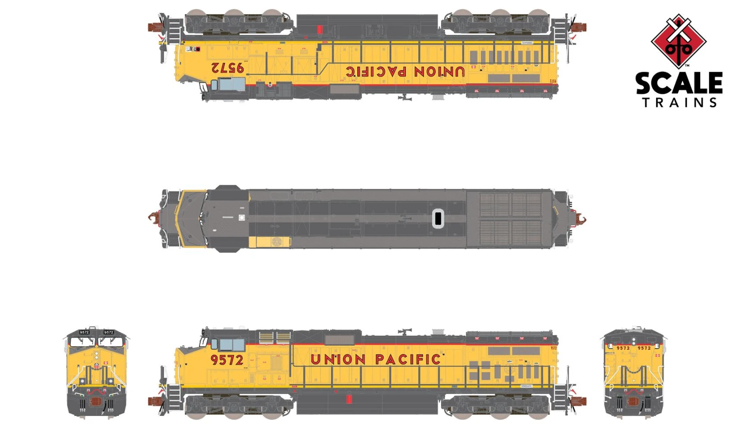 ScaleTrains 38548 Rivet Counter N Scale GE Dash 9-44CW Union Pacific UP 9572 2 ScaleTrains 38548 Rivet Counter N Scale GE Dash 9-44CW Union Pacific UP 9572 - Image 2