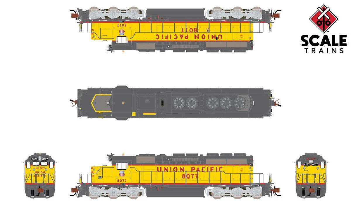 ScaleTrains 38610 Rivet N Scale EMD SD40-2 Union Pacific "Fast Forty" UP 8080 2 ScaleTrains 38610 Rivet N Scale EMD SD40-2 Union Pacific "Fast Forty" UP 8080 - Image 2