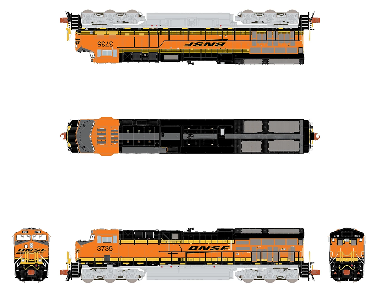 ScaleTrains Rivet 33632 N Scale GE ET44 Tier 4 Diesel "Heritage III" BNSF 3754 DCC & Sound 2 ScaleTrains Rivet 33632 N Scale GE ET44 Tier 4 Diesel "Heritage III" BNSF 3754 DCC & Sound - Image 2