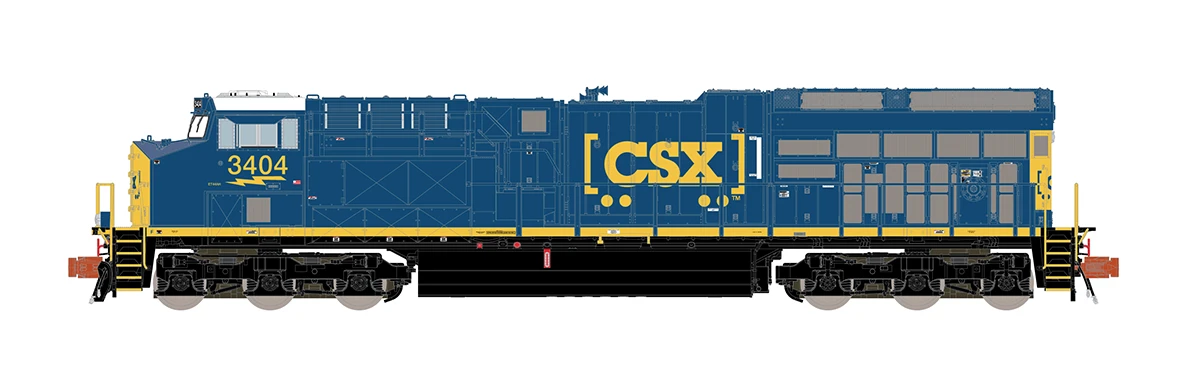 ScaleTrains Rivet 33648 N Scale GE ET44 Tier 4 Diesel "Boxcar Logo" CSXT 3444 DCC & Sound 2 ScaleTrains Rivet 33648 N Scale GE ET44 Tier 4 Diesel "Boxcar Logo" CSXT 3444 DCC & Sound - Image 2