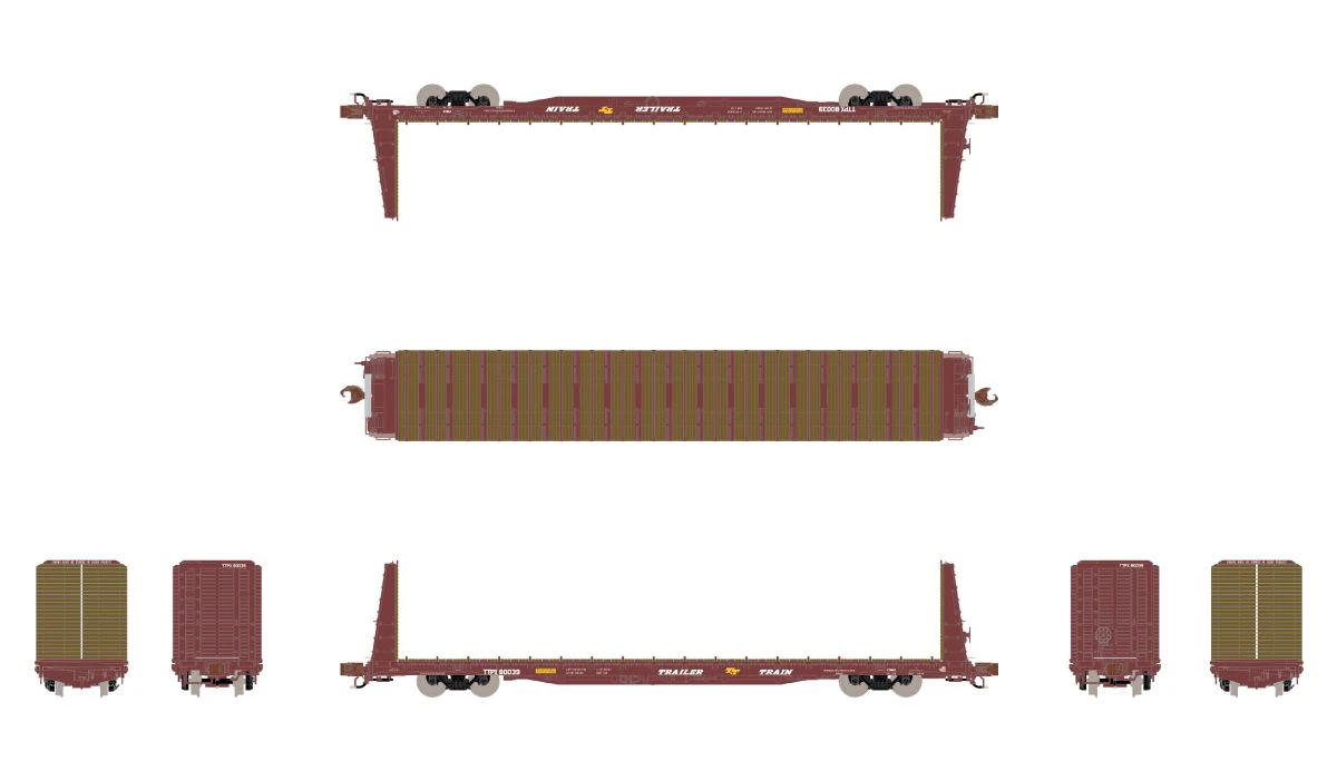 ScaleTrains Rivet 38964 N Scale BSC F68AH Bulkhead Flatcar Red TT (SCL) TTPX 80095 2 ScaleTrains Rivet 38964 N Scale BSC F68AH Bulkhead Flatcar Red TT (SCL) TTPX 80095 - Image 2