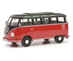 Schuco 450785700 (1:32) VW T1b Samba - Black And Red