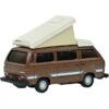 Schuco 452660600 HO Scale (1:87) VW T3b Camper Bus - Brown With Pop Top Roof