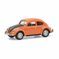 Schuco 452662800 HO Scale (1:87) VW Kafer Beetle - Orange And Black