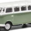 Schuco 452670700 HO Scale (1:87) Volkswagen VW T1c Samba - Green And White
