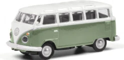 Schuco 452670700 HO Scale (1:87) Volkswagen VW T1c Samba - Green And White