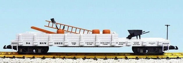 USA Trains R1822 G Gauge Work Flatcar D&RGW #051 - NOS 1 USA Trains R1822 G Gauge Work Flatcar D&RGW #051 - NOS