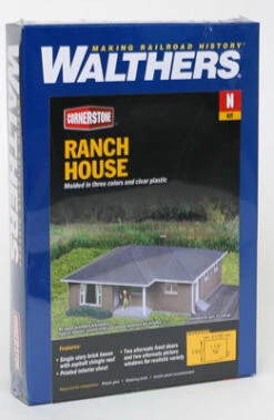 Walthers Cornerstone 933-3838 N Scale Ranch House Structure Kit -Lione Train Model Shop walthers cornerstone 933 3838 n scale ranch house structure kit 3