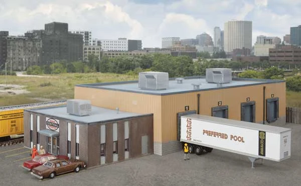 Walthers Cornerstone 933-3861 N Scale Central Beverage Distribution Structure Kit 1 Walthers Cornerstone 933-3861 N Scale Central Beverage Distribution Structure Kit