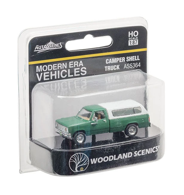 Woodland Scenics AS5364 HO Scale AutoScenes Modern Era Vehicles Camper Shell Truck 3 Woodland Scenics AS5364 HO Scale AutoScenes Modern Era Vehicles Camper Shell Truck - Image 3