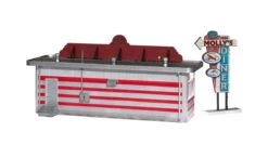 Woodland Scenics Woodland BR5870 O Scale Built Up Structure Miss Molly's Diner -Lione Train Model Shop woodland br5870 o scale built up structure miss mollys diner 3