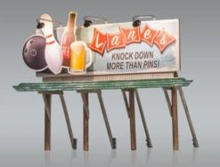 Woodland Scenics Woodland JP5796 HO Just Plug Lighted Billboard Lanes Bowling