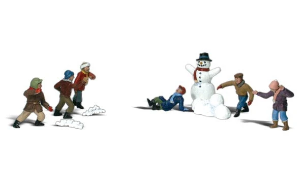 Woodland Scenics A1894 HO Scale Figures - Snowball Fight 1 Woodland Scenics A1894 HO Scale Figures - Snowball Fight