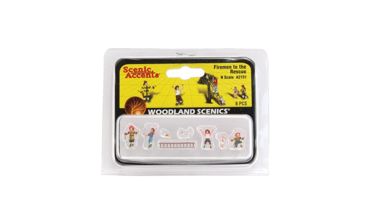 Woodland Scenics A2151 N Scale Figures - Fireman To The Rescue 2 Woodland Scenics A2151 N Scale Figures - Fireman To The Rescue - Image 2