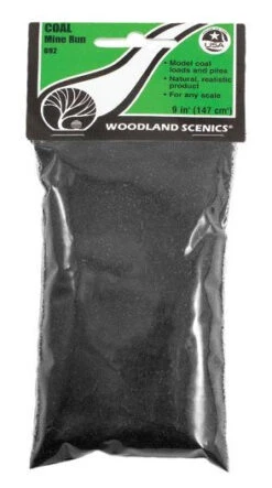Woodland Scenics B92 Mine Run Coal [9 Cu. In.] -Lione Train Model Shop woodland scenics b92 mine run coal 9 cu in a