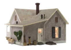 Woodland Scenics BR4933 N Scale Built Up Structure - Old Homestead - LED -Lione Train Model Shop woodland scenics br4933 n scale built up structure old homestead b 1