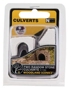 Woodland Scenics C1164 N Scale Culvert - Random Stone (2-Pack) -Lione Train Model Shop woodland scenics c1164 n scale culvert random stone 2 pack d