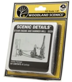 Woodland Scenics D229 HO Scale Scenic Details - Steam Engine / Hammer Mill -Lione Train Model Shop woodland scenics d229 ho scale scenic details steam engine hammer mill b