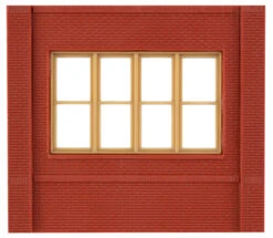 Woodland Scenics DPM 30143 HO Scale Dock Level Wall Sections - Victorian Windows 4-Pack