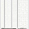 Woodland Scenics DT510 Dry Transfer Decals - Railroad Roman Numbers, White