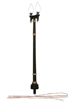 Woodland Scenics JP5632 HO Scale Just Plug Street Lights - Double Lamp Post (3-Pack)