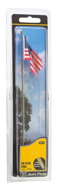 Woodland Scenics JP5952 Just Plug Large (7 1/2") Flag Pole With U.S. Flag And Spotlight 3 Woodland Scenics JP5952 Just Plug Large (7 1/2") Flag Pole With U.S. Flag And Spotlight - Image 3