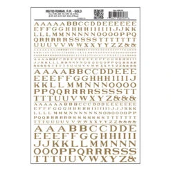 Woodland Scenics MG703 Model Graphics, Roman Letters, Gold