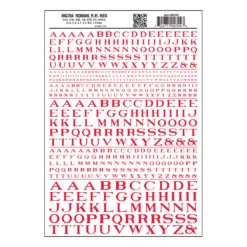 Woodland Scenics MG704 Model Graphics, Roman Letters, Red