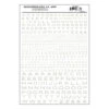 Woodland Scenics MG735 Model Graphics, Extended Gothic Letters, White