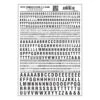 Woodland Scenics MG737 Model Graphics, Short Gothic Letters, Black