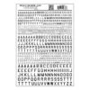 Woodland Scenics MG739 Model Graphics, Gothic 45-Degree USA Letters, Black
