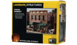 Woodland Scenics PF5200 N Scale Building Structure Kit, Fresh Market -Lione Train Model Shop woodland scenics pf5200 n scale building structure kit fresh market 3