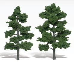 Woodland Scenics TR1516 Ready-Made Tree, Medium Green 6-7" (2-Pack)