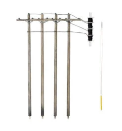 Woodland Scenics US2280 O Scale Pre-Wired Utility Poles With Single Crossbars